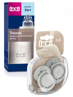 LOVI darčeková sada HARMONY fľaša 240 ml + cumlíky 3-6 0409